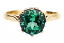 Ring Vintage Schmuck Smaragd 14 Karat Gelbgold vrc366y